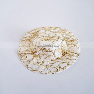 کلاه پارچه ای زری دار سفید پت، طوطی سانان و پرندگان