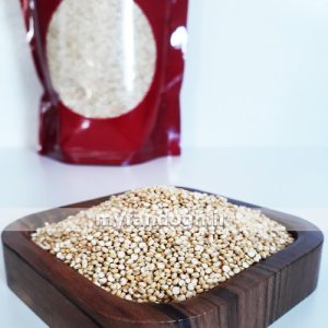 دانه کینوا سفید خوراکی برای انسان و طوطی سانان white quinoa