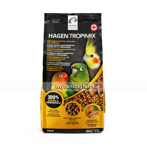 غذای آجیلی کاکاتیل و لاوبرد تروپیمیکس هاگن HAGEN Tropimix Cockatiel and Lovebird