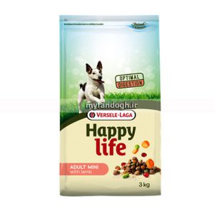 غذای خشک سگ بالغ مینی هپی لایف ورسلاگا با گوشت بره Versele laga Happy life Adult Mini with Lamb