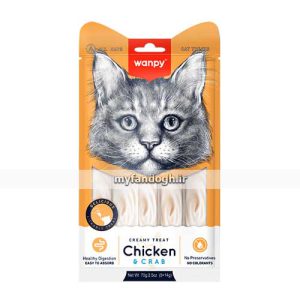 بستنی گربه ونپی طعم مرغ و خرچنگ WANPY Creamy Treat Chicken & Crab For Cat