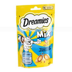 بیسکویت تشویقی گربه دریمیز با طعم ماهی سالمون و پنیر DREAMIES Cat Treat Biscuits With Salmon & Cheese