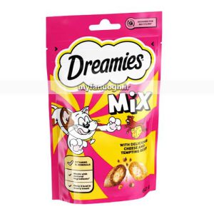 بیسکویت تشویقی گربه دریمیز با طعم پنیر و گوشت گاو DREAMIES Cat Treat Biscuits With Cheese & Beef Flavour