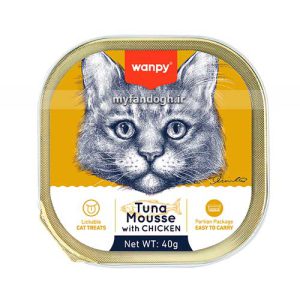 موس گربه ونپی با طعم تن ماهی و مرغ WANPY Tuna & Chicken Mousse For Cat