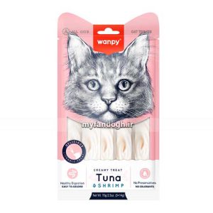 بستنی گربه ونپی طعم تن ماهی و میگو WANPY Creamy Treat Tuna & Shrimp For Cat