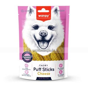 تشویقی استیک‌ پفکی با طعم پنیر ونپی Wanpy Puff Sticks Cheese Recipe