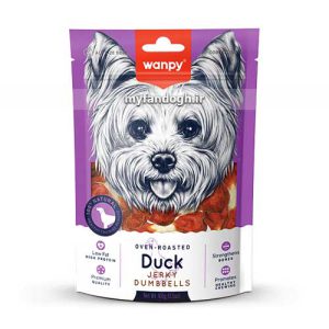 تشویقی سگ ونپی دمبل‌ گوشت اردک خشک Wanpy Duck Jerky Dumbbells