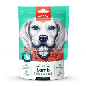 تشویقی سگ ونپی سوسیس‌ گوشت بره Wanpy Lamb Sausages